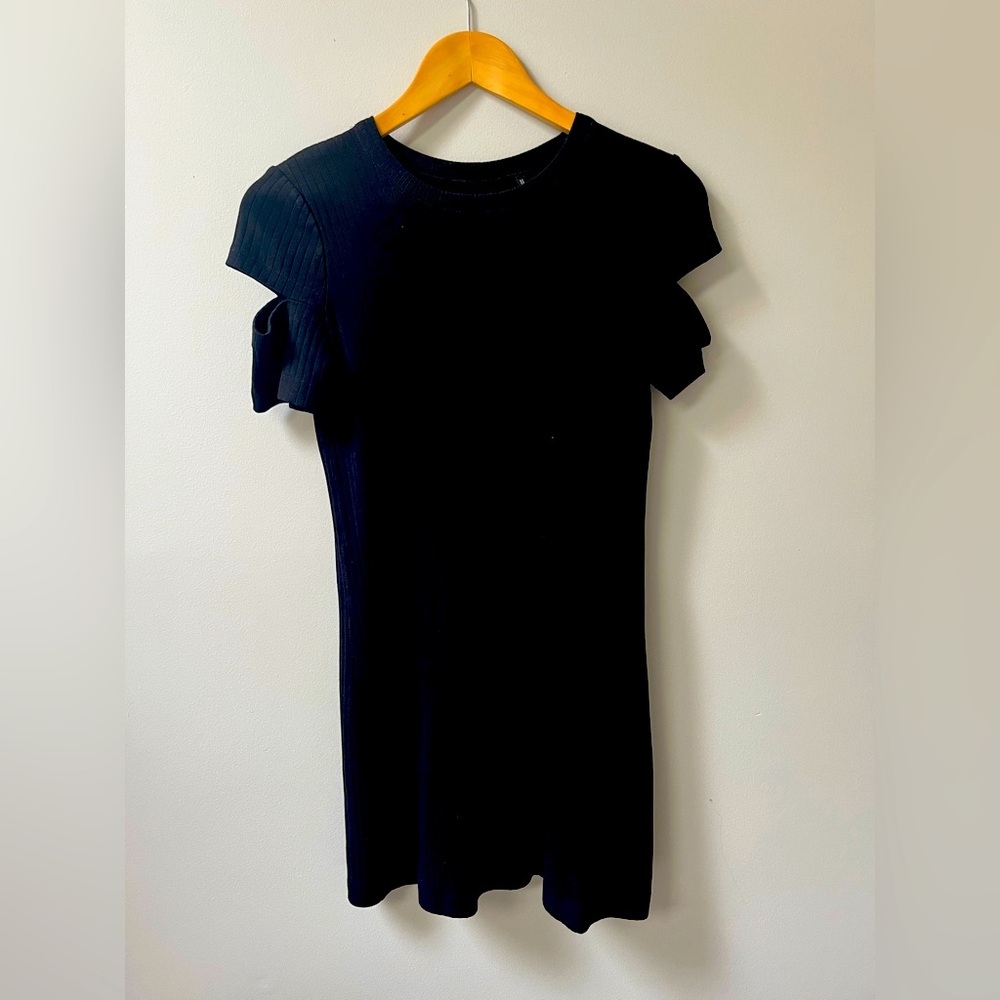 Helmut Lang Sz Small ribbed cut-out dress